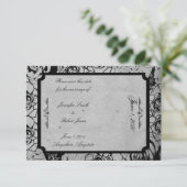 Gothic-Rahmen-Hochzeit mit schwarzer Rose speicher Save The Date (Stehend Vorderseite)