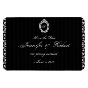 Gothic Rahmen Monogramm Save-the-Date Magnet