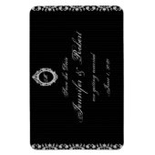 Gothic Rahmen Monogramm Save-the-Date Magnet (Vertikal)