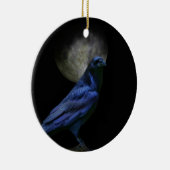 Gothic Raven and Moon Pagan Keramik Ornament (Rechts)