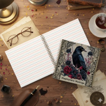 Gothic Raven and Rose Journal
