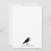 Gothic Raven and Skeleton Key Halloween-Party Einladung (Rückseite)