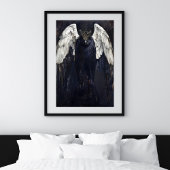 Gothic Raven Angel Decoupage Seidenpapier