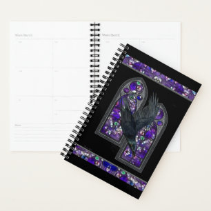 Gothic Raven Art Black Day Planner Planer
