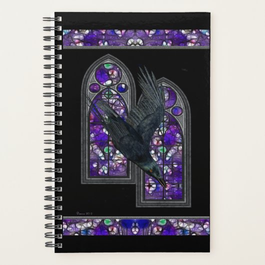 Gothic Raven Art Black Day Planner Planer (Vorderseite)