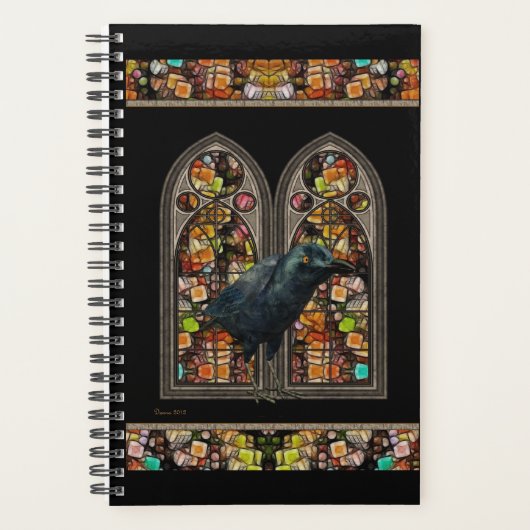 Gothic Raven Art Black Day Planner Planer (Vorderseite)