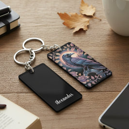 Gothic Raven Art Schlüsselanhänger