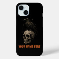 Gothic Raven auf Totenkopf Vintage-Mysterium .
