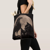 Gothic Raven, Black Cats and Moon Tasche (Von Nahem)