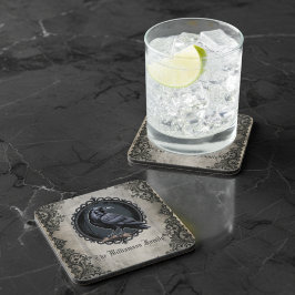 Gothic Raven Black Vintag Getränkeuntersetzer