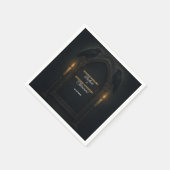 Gothic Raven Candlelight Arch Wedding Serviette (Ecke)