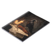 Gothic Raven Candlelight Violin Notebook Notizblock (Linke Seite)