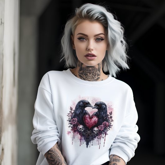 Gothic Raven Couple Sweatshirt