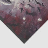 Gothic Raven Crow Bird Black Gray Decoupage Seidenpapier (Detail)