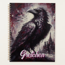 Gothic Raven Crow Bird Painting Personalisiert