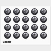 Gothic Raven Crow Moon Animal Totem Stickers (Blatt)