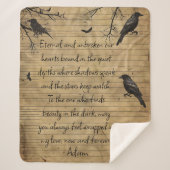 Gothic Raven Custom Message Sherpadecke (Vorderseite)
