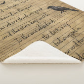 Gothic Raven Custom Message Sherpadecke (3/4)