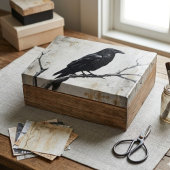 Gothic Raven Dark Academia Decoupage Seidenpapier