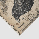 Gothic Raven Dark Academia Dekoratives Papier (Ausschnitt)