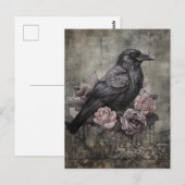Gothic Raven Dark Academia Düster Postkarte (Vorne/Hinten)