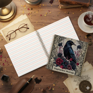 Gothic Raven Dark Academia Journal Notizblock