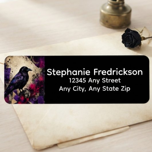 Gothic Raven Dark Academia Rücksendeadresse