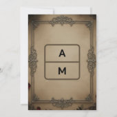 Gothic Raven Floral Wedding Arch Invitation Einladung (Rückseite)