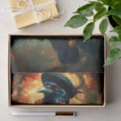 Gothic Raven, French Beret & Bow DC3LF Decoupage Seidenpapier (Geschenk)