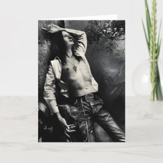 Gothic Raven Greeting Card Karte