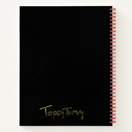 Gothic Raven Hanging Upside Down Spiral Notebook Notizblock (Rückseite)