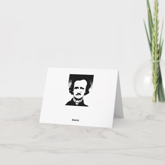 Gothic Raven in Rot Dankeskarte (Rückseite)