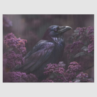 Gothic Raven Lila Foliage Decoupage Seidenpapier