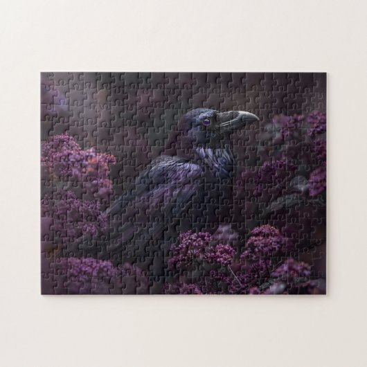 Gothic Raven Lila Foliage Puzzle (Horizontal)
