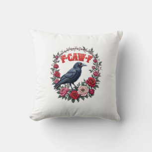 Gothic Raven Lustiger Halloween F-Caw-F Krähe Vint Kissen