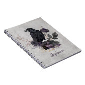Gothic Raven & Midnight Blooms Notizblock (Rechte Seite)
