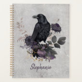 Gothic Raven & Midnight Blooms Planer (Vorderseite)