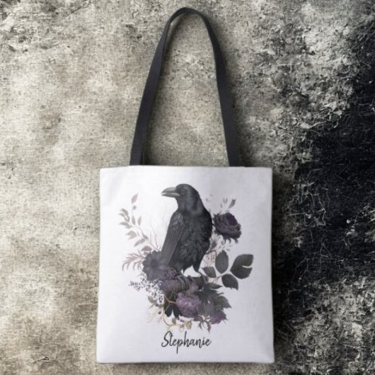 Gothic Raven & Midnight Blooms Tasche