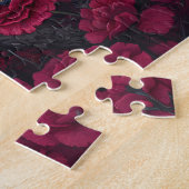 Gothic Raven mit Dark Red Poppies Puzzle (Seite)