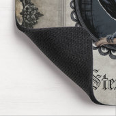 Gothic Raven mit Namen Mousepad (Ecke)