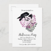 Gothic Raven nie mehr Halloween-Party Einladung (Vorne/Hinten)