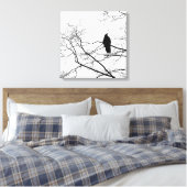 Gothic Raven on a Treff Branch Art Leinwand (Insitu (Schlafzimmer))