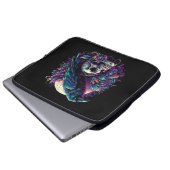 Gothic Raven on Skull Laptopschutzhülle (Vorne Knopf)