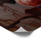 Gothic Raven Paar Kunstprint viktorianischer Rabe Poster (Ecke)