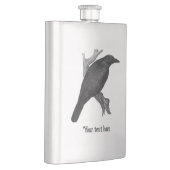 Gothic Raven Personalisiert Flachmann (Rechts)