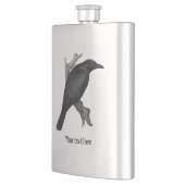 Gothic Raven Personalisiert Flachmann (Links)