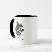 Gothic Raven – Personalized Dark Flora Tasse (Vorderseite Links)