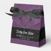Gothic Raven Purple Darkly Ever After Wedding Geschenkschachtel (Vorderseite)