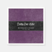 Gothic Raven Purple Darkly Ever After Wedding Serviette (Vorderseite)