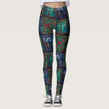 Gothic Raven Rose and Tree Leggings - Cool